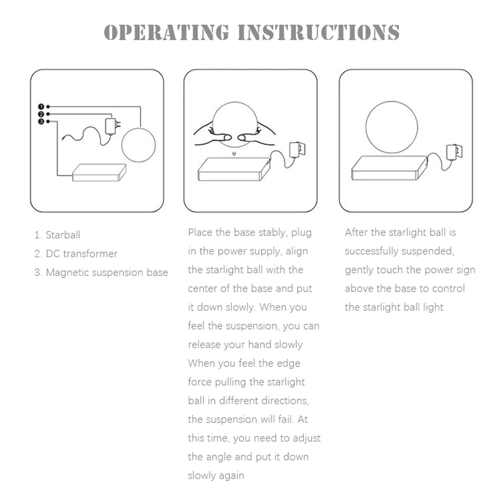 Creative Magnetic Levitation Starlight Sphere Lamp